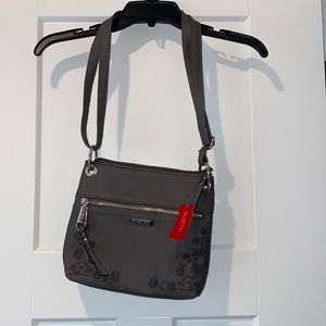 NWT Gray Embroidered Purse by Rosetti